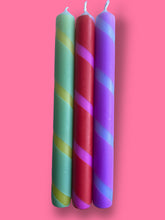Load image into Gallery viewer, FRUIT TWIST Dip Dye Dinner Candles Trio
