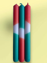 Load image into Gallery viewer, CORAL CALM Dip Dye Dinner Candle Trio