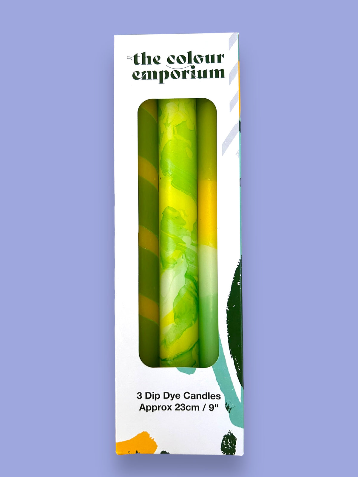 ZEZTY GROVE Dip Dye Dinner Candles Trio