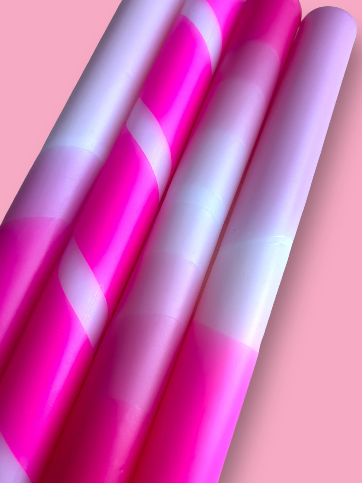 PUCKER UP PINK Dip Dye Dinner Candle set of 4