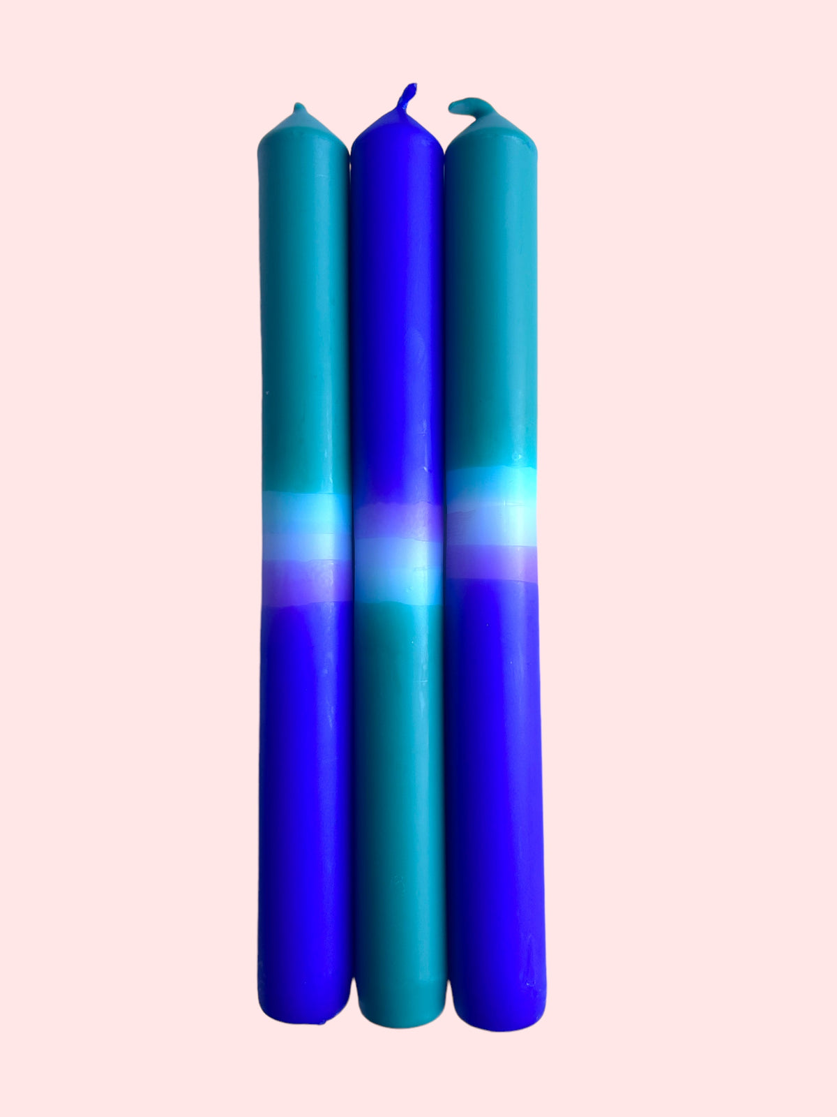 MYSTIC VIOLET Dip Dye Dinner Candle Trio