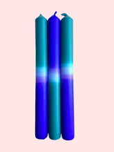 Load image into Gallery viewer, MYSTIC VIOLET Dip Dye Dinner Candle Trio