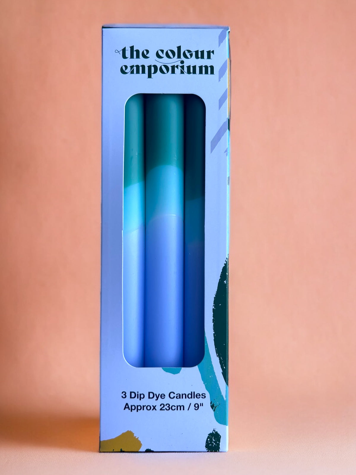 SAGE SERENITY Dip Dye Dinner Candles Trio