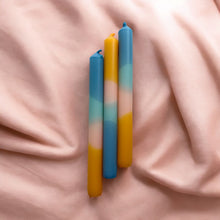 Load image into Gallery viewer, BEACHY - Dip Dye Dinner Candle Trio