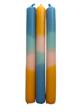 Load image into Gallery viewer, BEACHY - Dip Dye Dinner Candle Trio