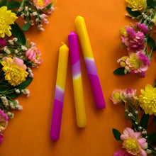 Load image into Gallery viewer, DREAMSCAPE DELIGHT - Dip Dye Dinner Candle Trio