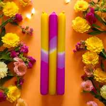 Load image into Gallery viewer, DREAMSCAPE DELIGHT - Dip Dye Dinner Candle Trio
