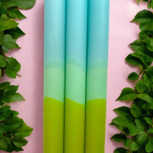 Load image into Gallery viewer, OCEAN ZEPHYR - Dip Dye Dinner Candle Trio
