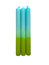 Load image into Gallery viewer, OCEAN ZEPHYR - Dip Dye Dinner Candle Trio