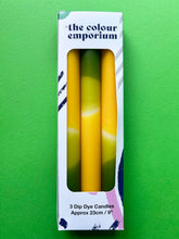 Load image into Gallery viewer, LEMONS AND LIMES - Dip Dye Dinner Candle Trio