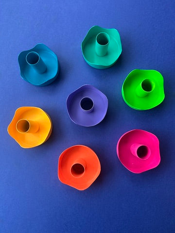 Aqua Colour Pop Wavy Candle Holder