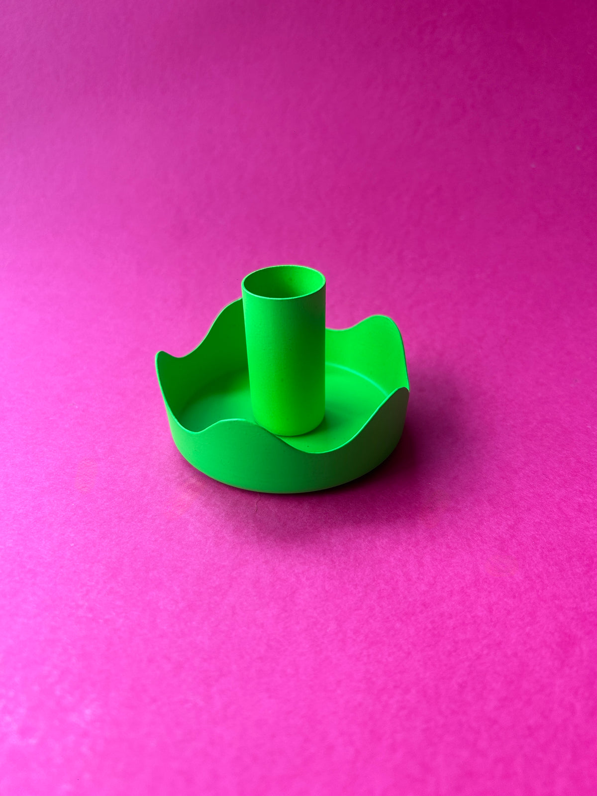 Green Colour Pop Wavy Candle Holder