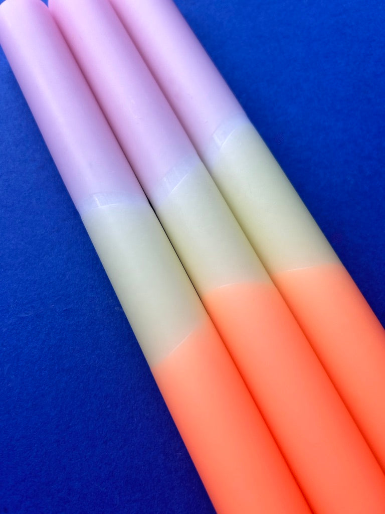 BUTTERCREAM PEONY - Dip Dye Dinner Candle Trio