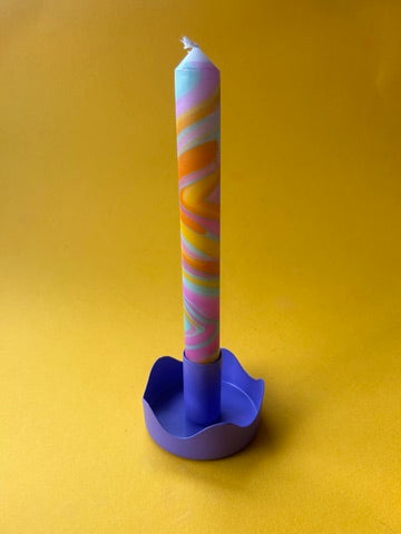 Purple Colour Pop Wavy Candle Holder