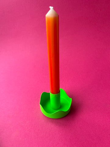 Green Colour Pop Wavy Candle Holder
