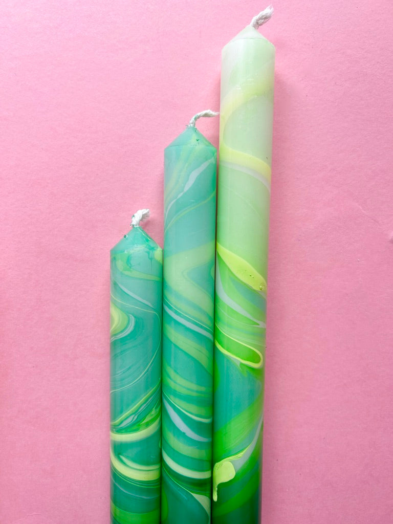 GREEN LEAVES - MARBLED