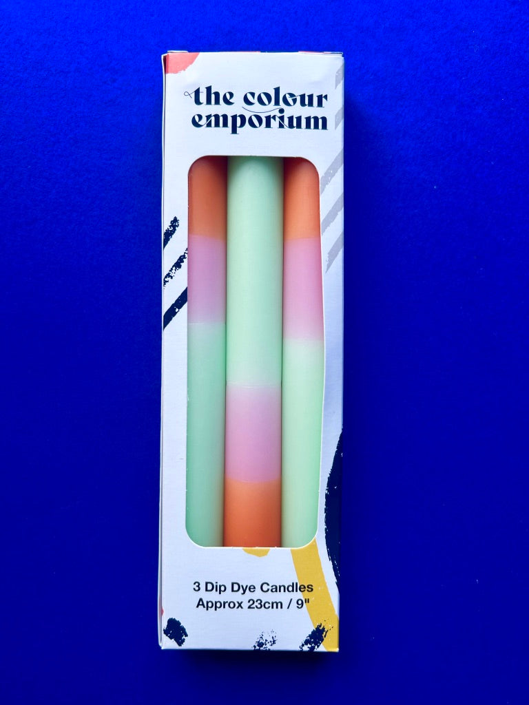 FISHERMAN'S FRIEND Dip Dye Dinner Candles Trio