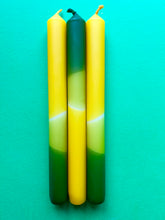 Load image into Gallery viewer, LEMONS AND LIMES - Dip Dye Dinner Candle Trio
