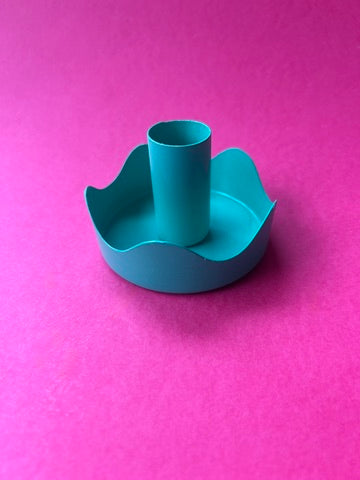 Aqua Colour Pop Wavy Candle Holder