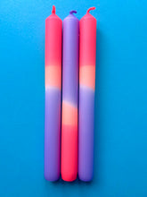 Load image into Gallery viewer, TUTTI FRUTTI Dip Dye Dinner Candles Trio
