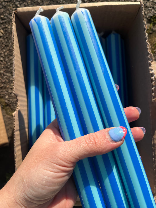 TURQUOISE & BLUE PINSTRIPE
