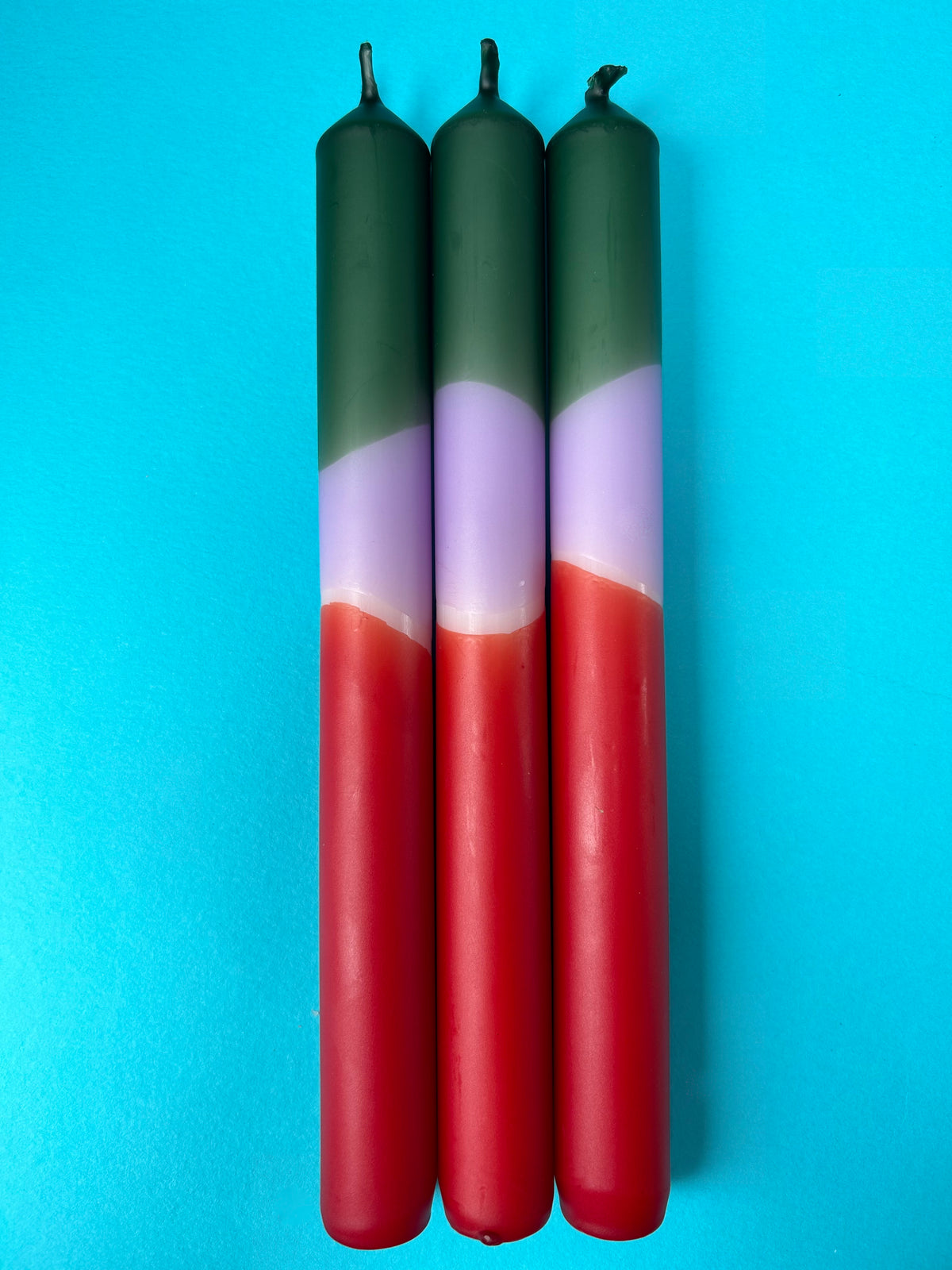 TERRACOTTA COMFORT Dip Dye Dinner Candles Trio