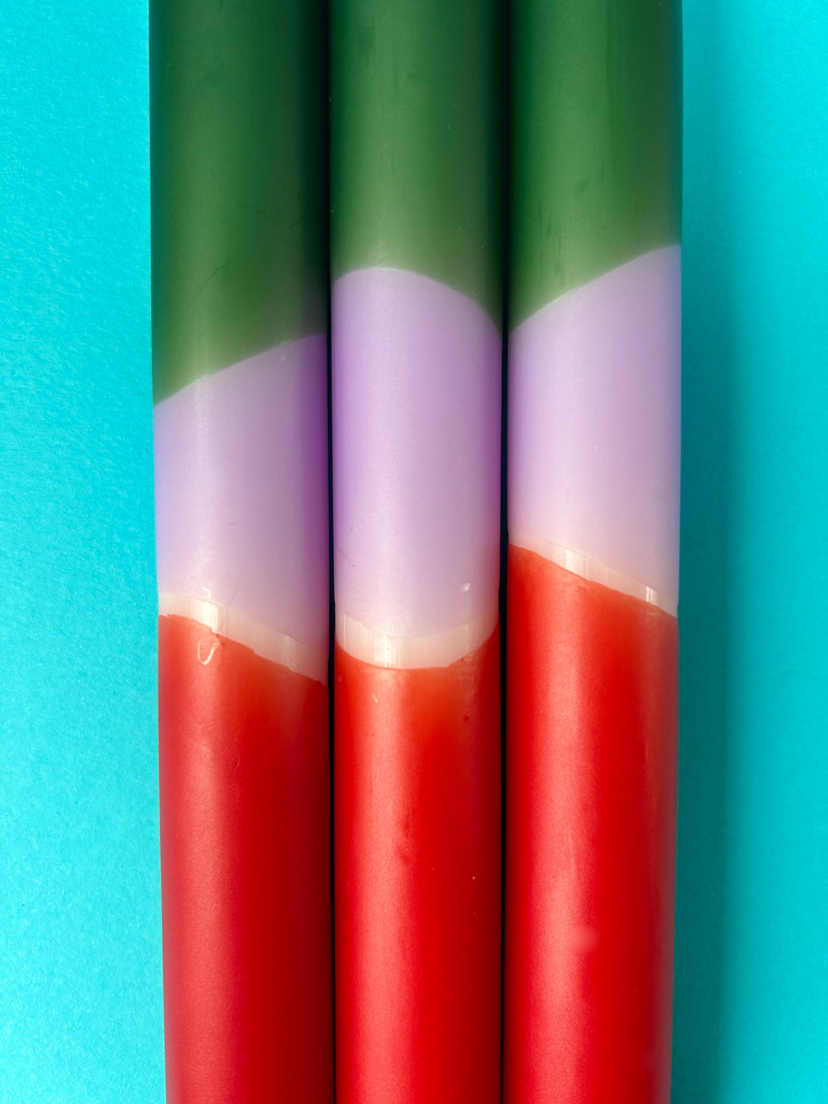 TERRACOTTA COMFORT Dip Dye Dinner Candles Trio