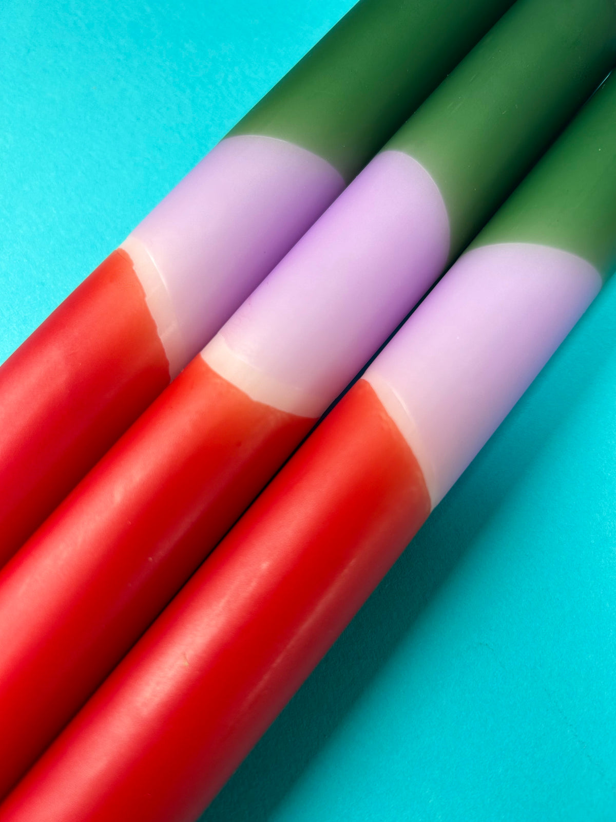 TERRACOTTA COMFORT Dip Dye Dinner Candles Trio