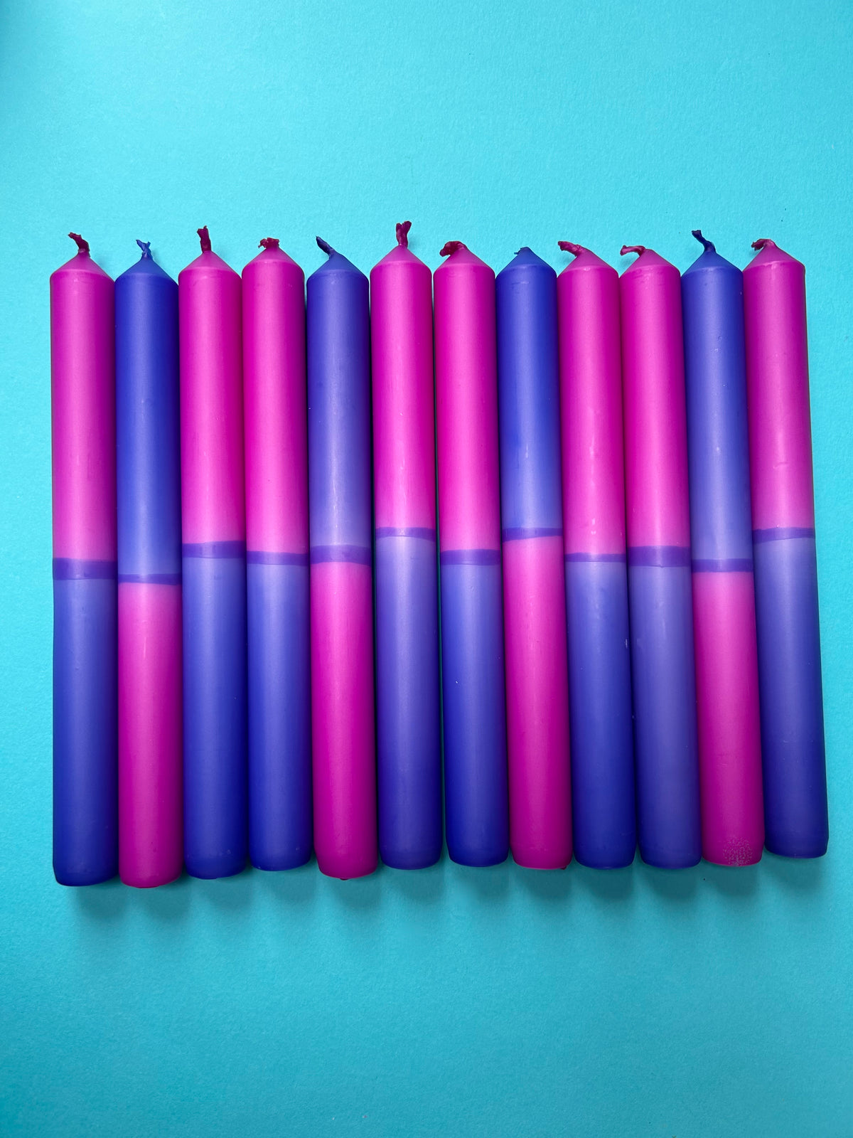 LAPSIS VIOLET Dip Dye Dinner Candle Trio
