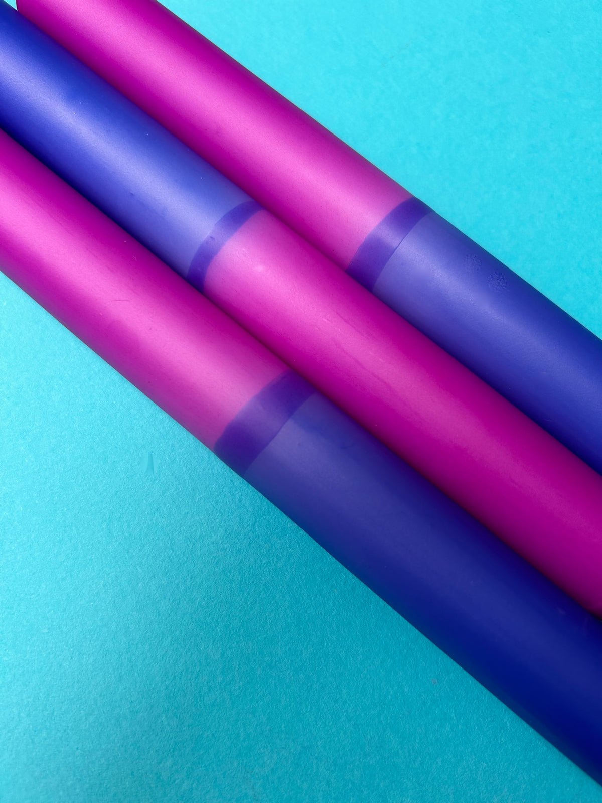 LAPSIS VIOLET Dip Dye Dinner Candle Trio