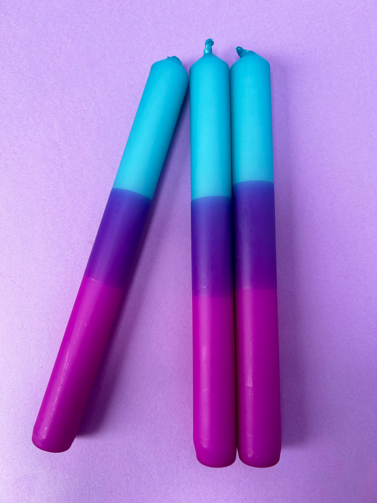 NEAR MOON Dip Dye Dinner Candles trio