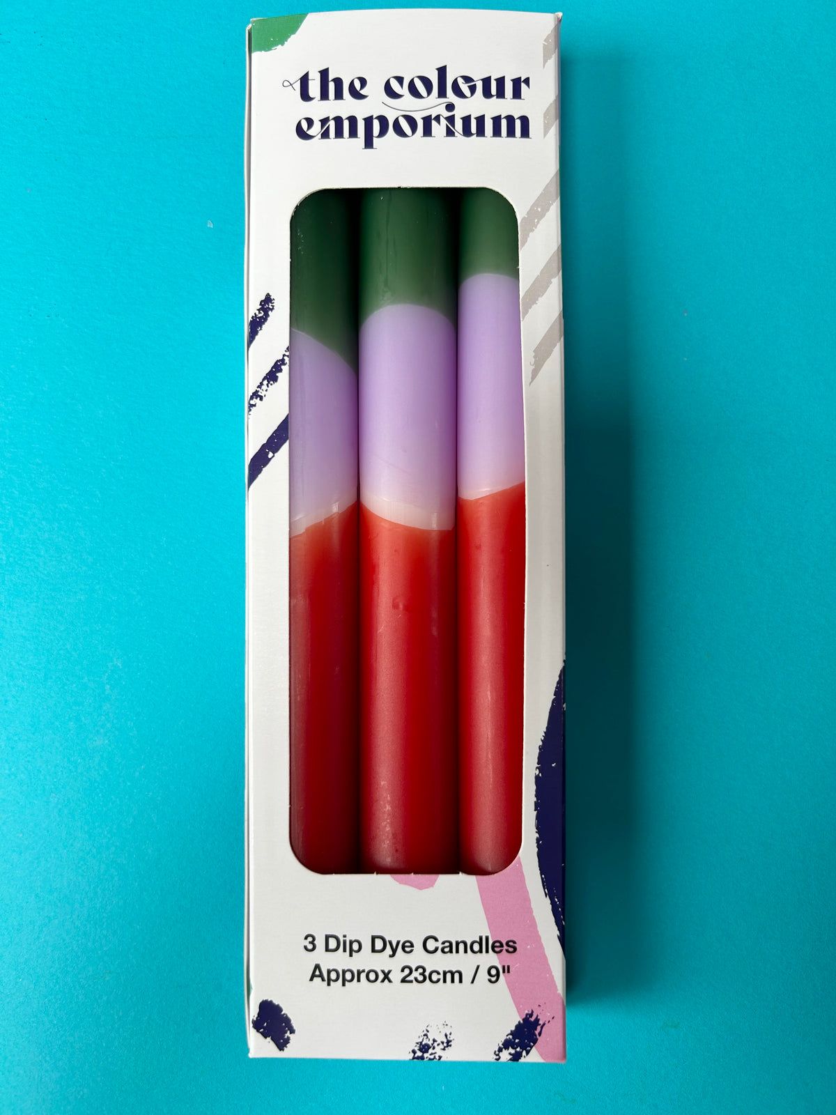 TERRACOTTA COMFORT Dip Dye Dinner Candles Trio