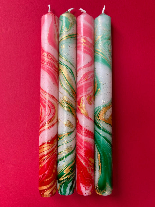 POINSETTIA MARBLE set of 4