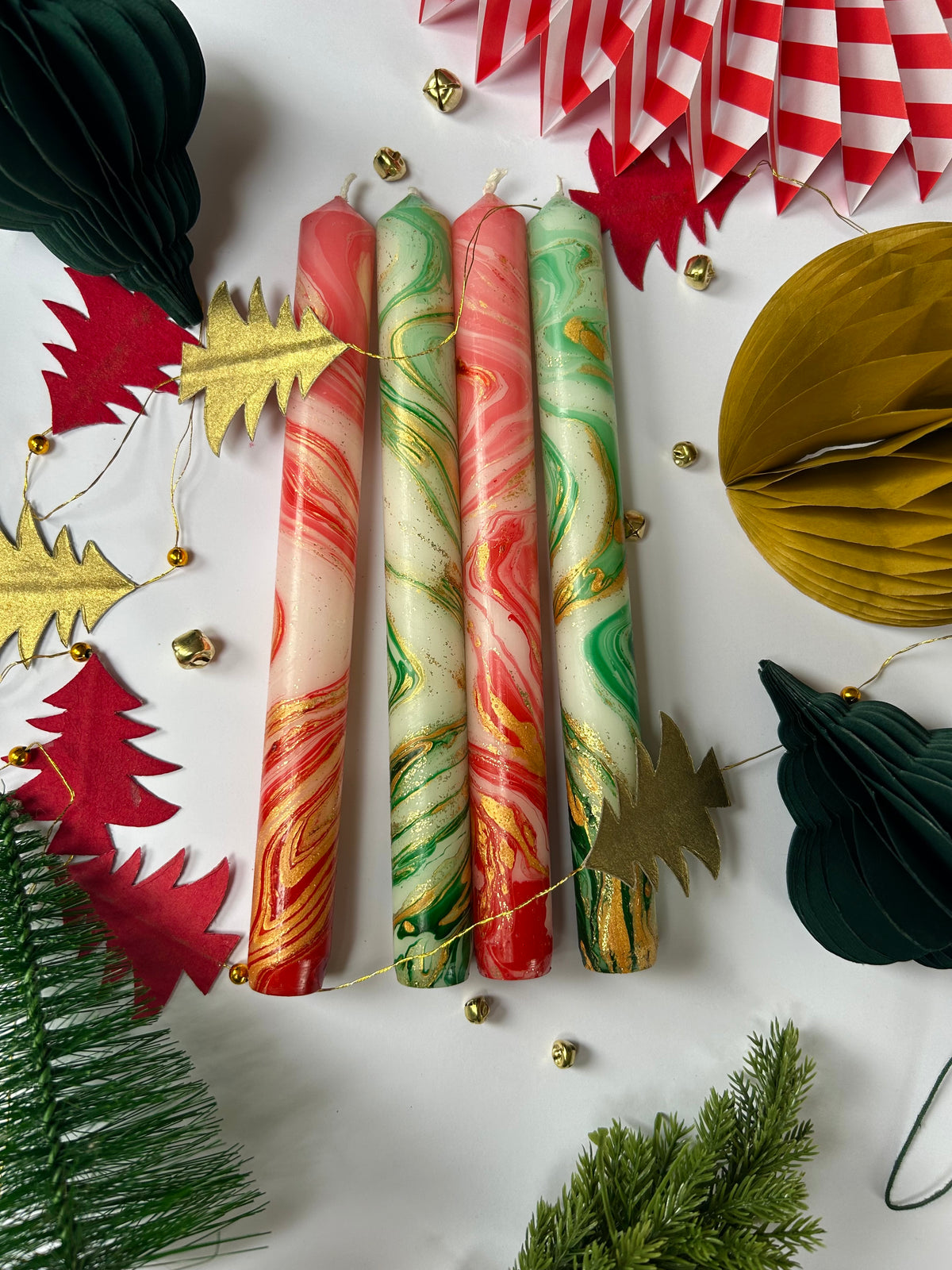 POINSETTIA MARBLE set of 4
