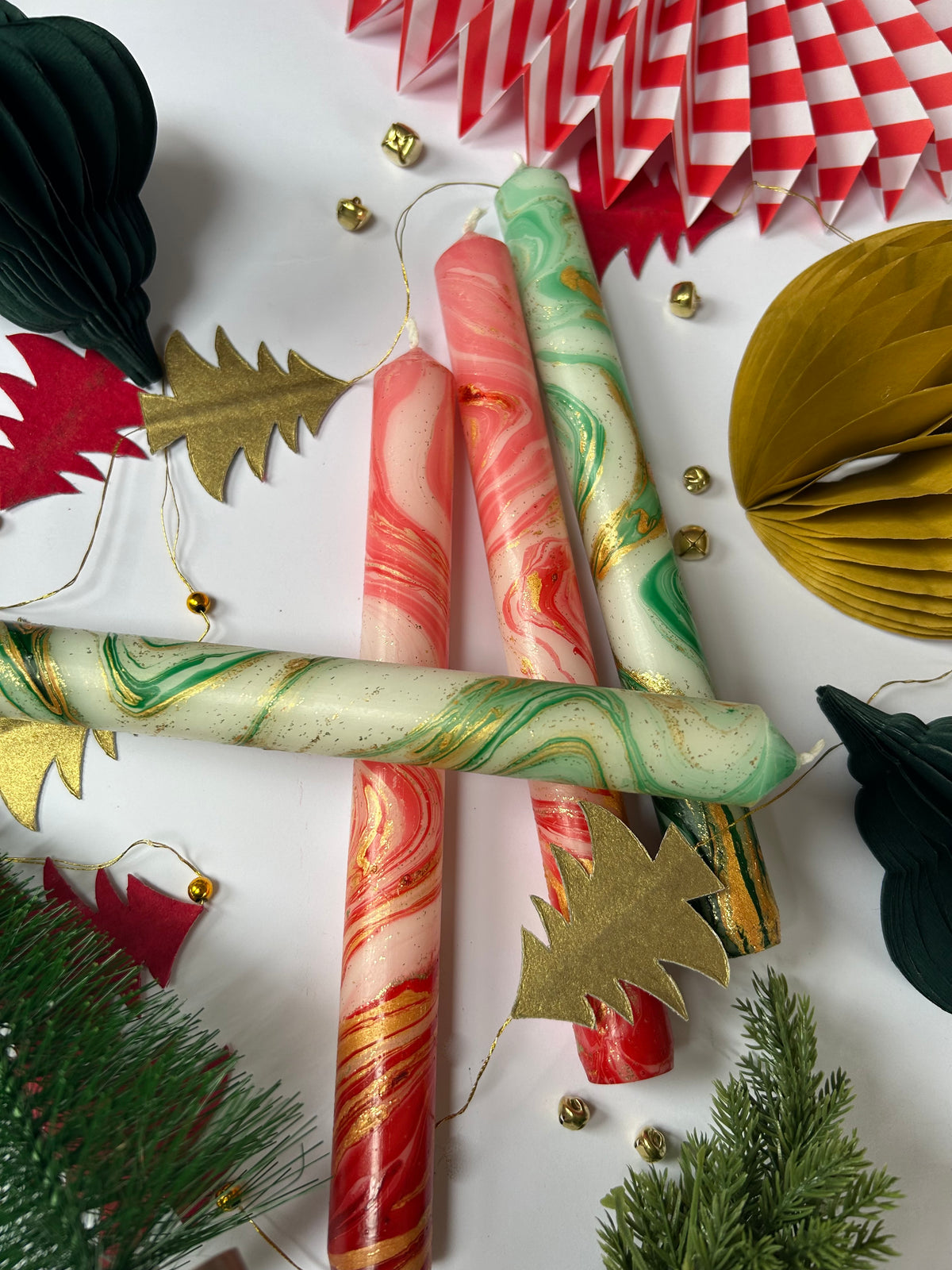 POINSETTIA MARBLE set of 4