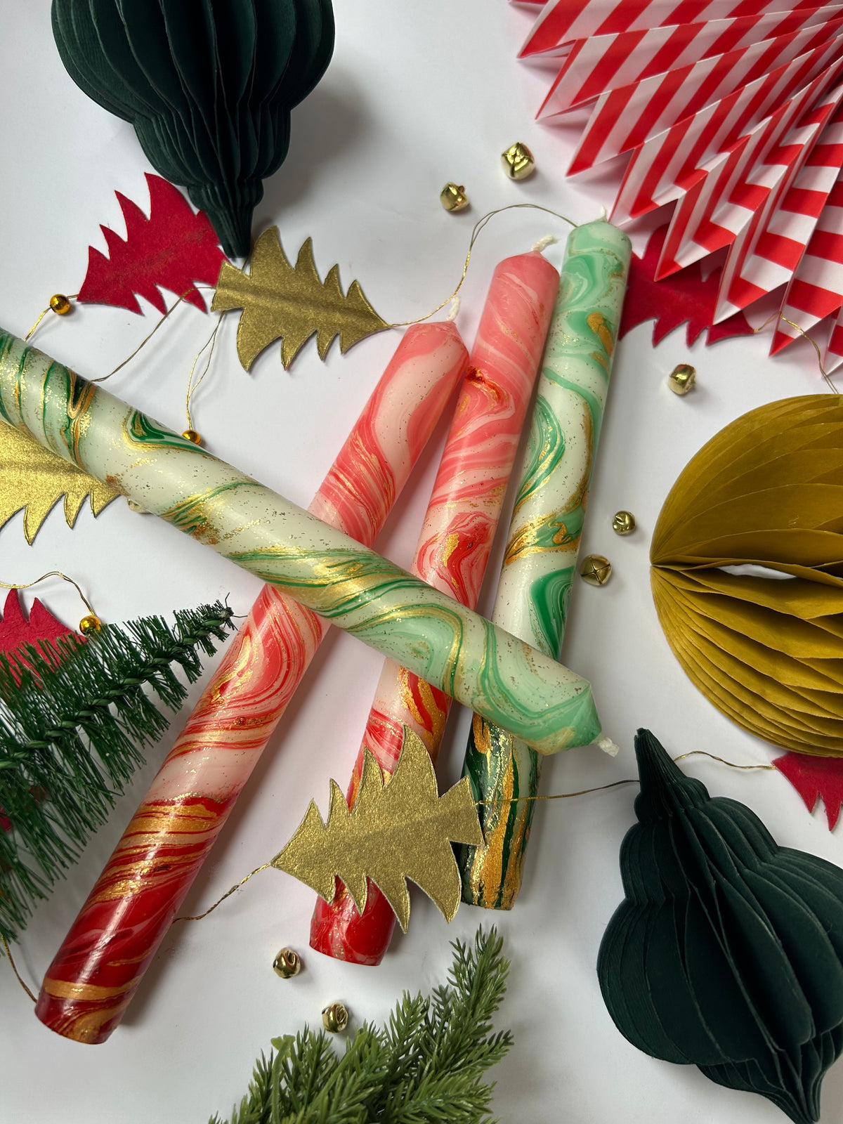 POINSETTIA MARBLE set of 4