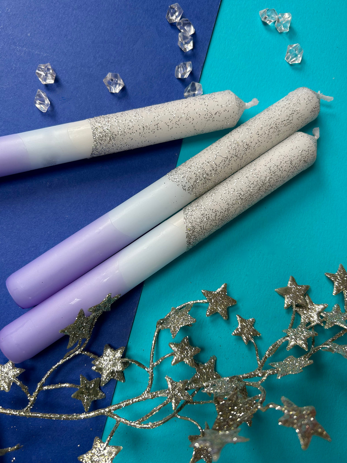 FROZEN Dip Dye Dinner Candle Trio