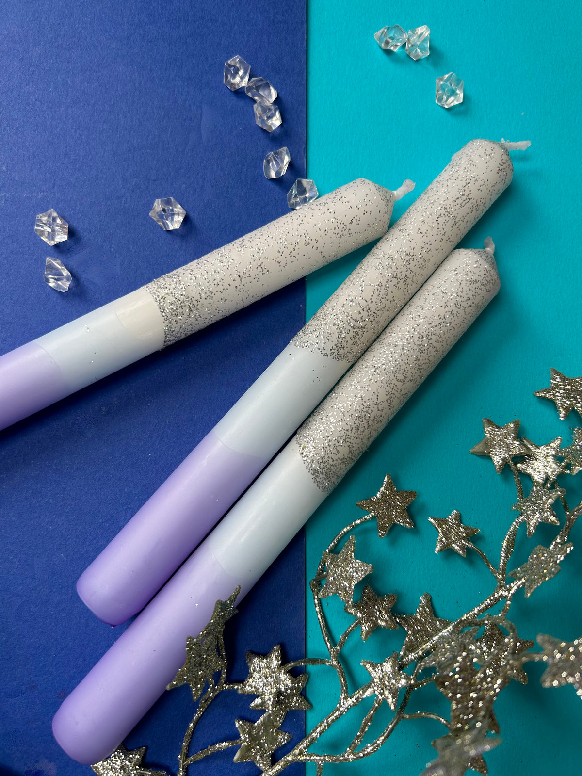 FROZEN Dip Dye Dinner Candle Trio