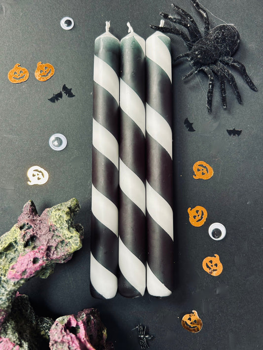 DARK MOON Dip Dye Dinner Candle Trio