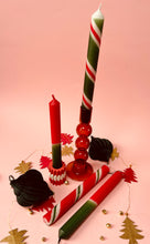 Load image into Gallery viewer, VINTAGE YULETIDE Dip Dye Dinner Candle Set of 4
