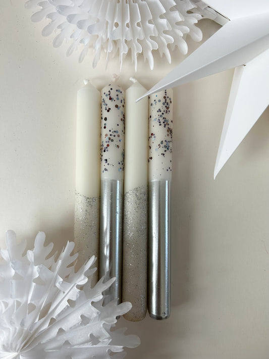 ICE BREAKER Dip Dye Dinner Candle set of 4