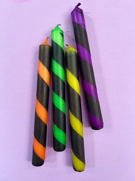 WITCHES LEGS Dip Dye Dinner Candles set of 4