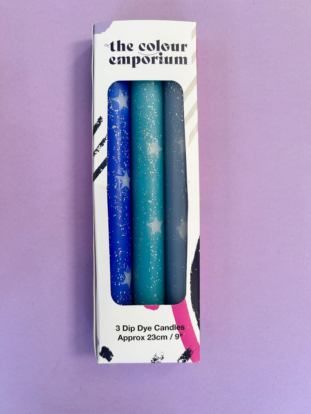 STARLIGHT Dip Dye Dinner Candle Trio