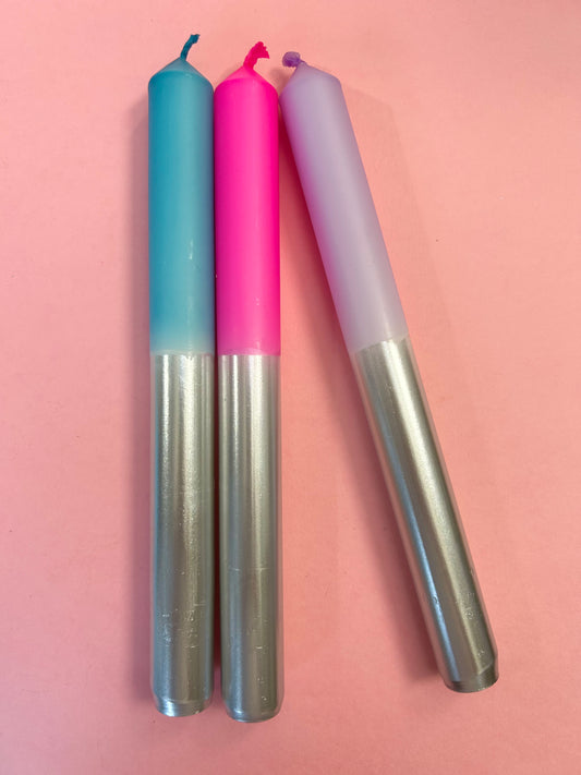 JEWEL NOEL Dip Dye Dinner Candle Trio