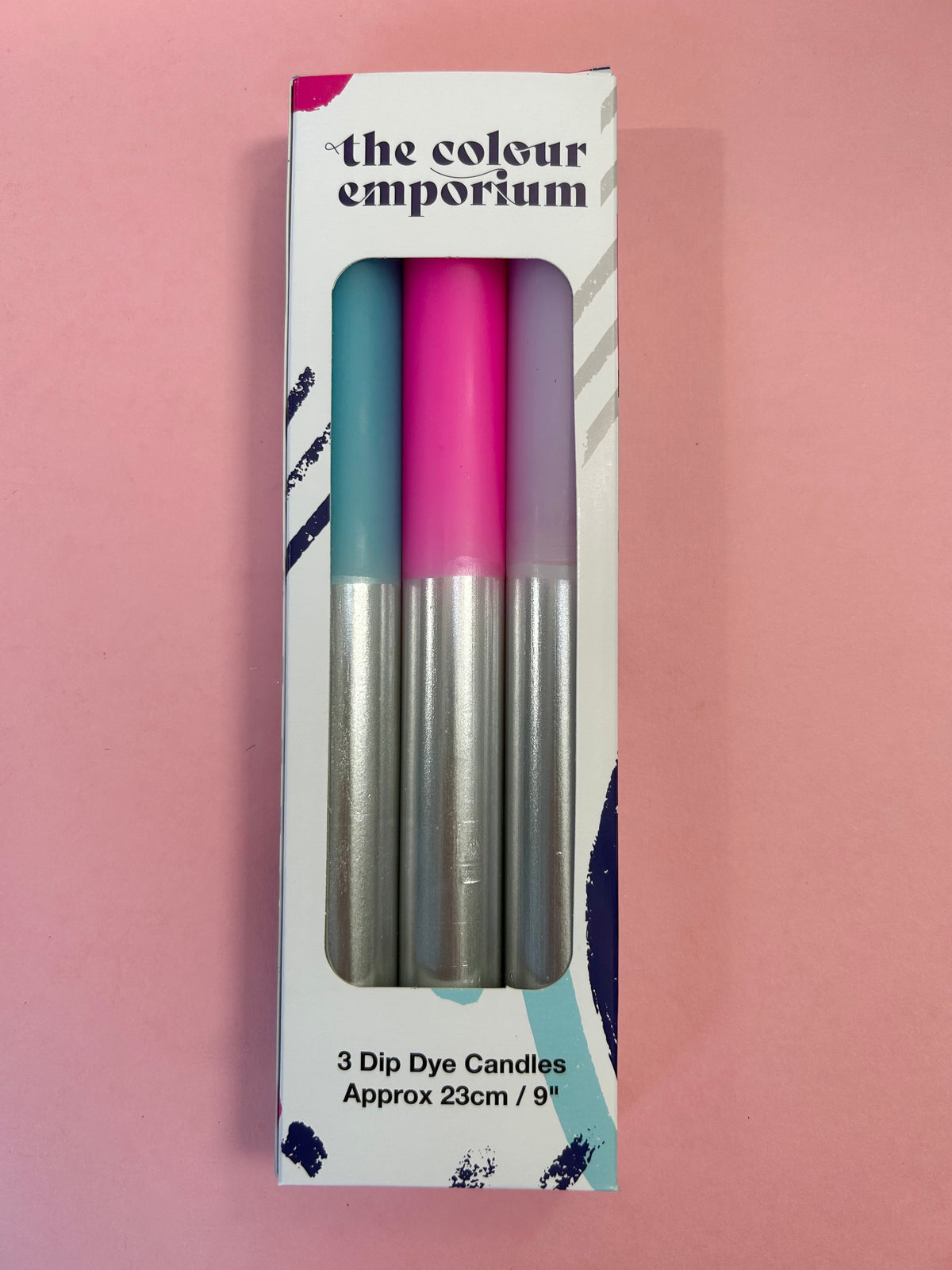 JEWEL NOEL Dip Dye Dinner Candle Trio