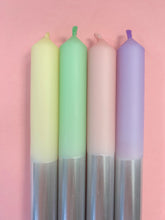 Load image into Gallery viewer, SUGARED ALMONDS Dip Dye Dinner Candle set of 4
