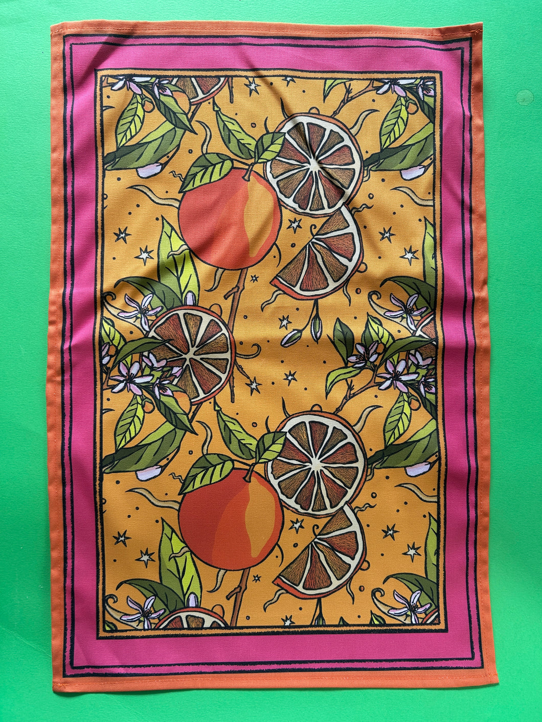 Juicy Oranges Tea Towel