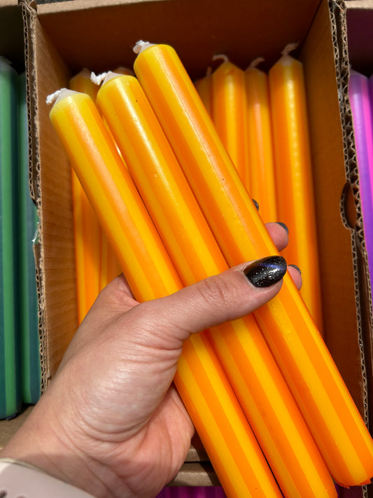 YELLOW & ORANGE PINSTRIPE