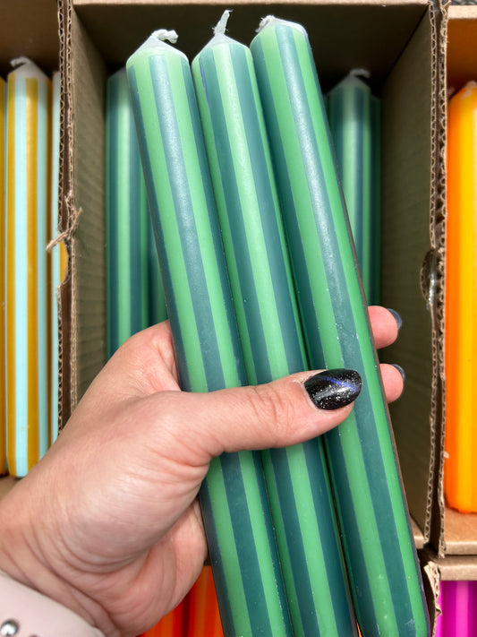 GREEN & BLUE PINSTRIPE