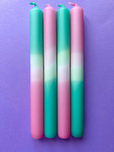 Load image into Gallery viewer, SHERBERT POP Dip Dye Dinner Candles set of 4
